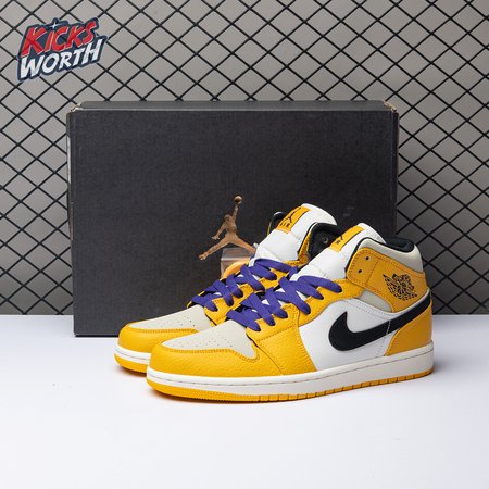 Air Jordan 1 Mid SE Lakers 852542-700