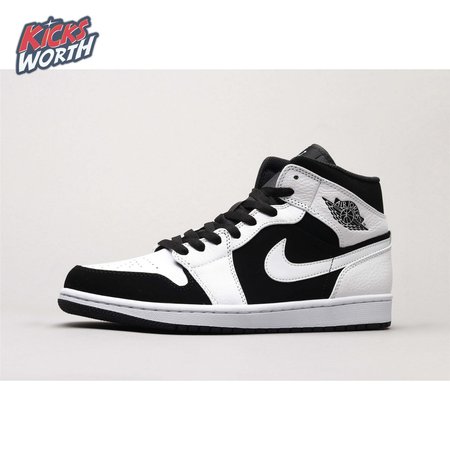 Air Jordan 1 Mid White Black