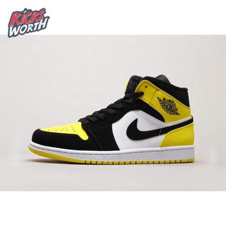 Air Jordan 1 Mid Yellow Toe Black