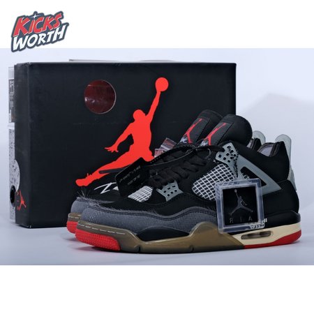 Off-White X Air Jordan 4 Bred CV9388-001