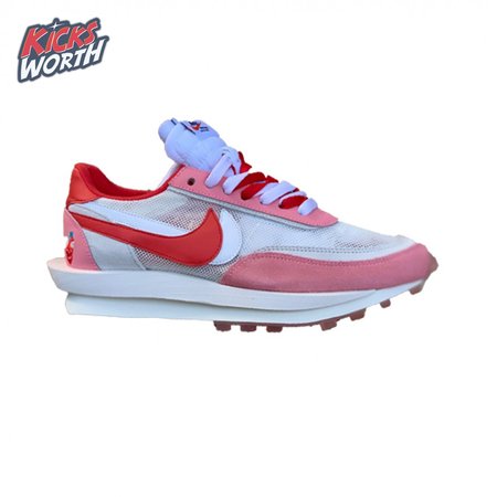 2019 Sacai x Nike LVD Waffle Daybreak Swoosh Pink Gery White Red BV0073 500